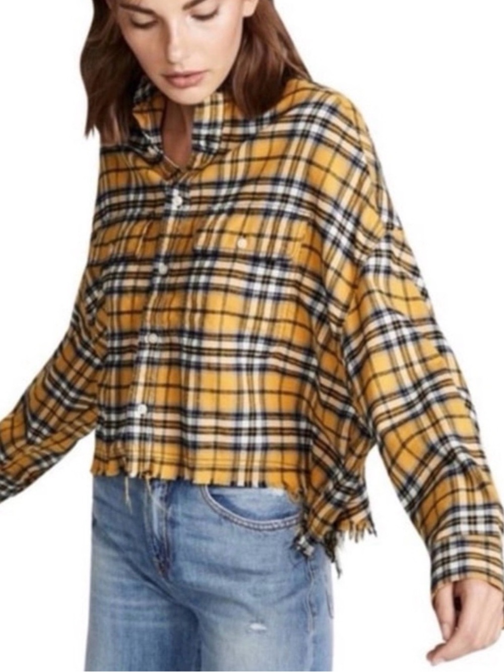 R13 - 13 Rattles - Plaid Cropped Flannel S